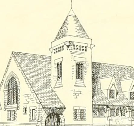 An illustration from Der Kirchenbau des Protestantismus von der Reformation bis zur Gegenwart, hrsg. von der Vereinigung Berliner Architekten, 1893, leaf 531
