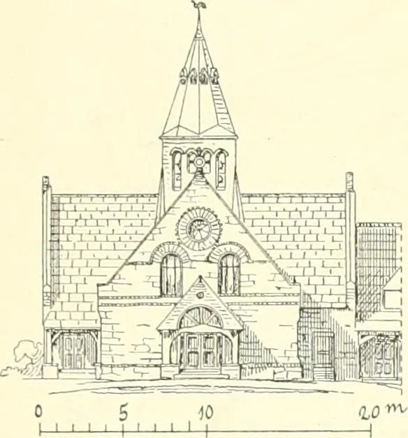 An illustration from Der Kirchenbau des Protestantismus von der Reformation bis zur Gegenwart, hrsg. von der Vereinigung Berliner Architekten, 1893, leaf 533