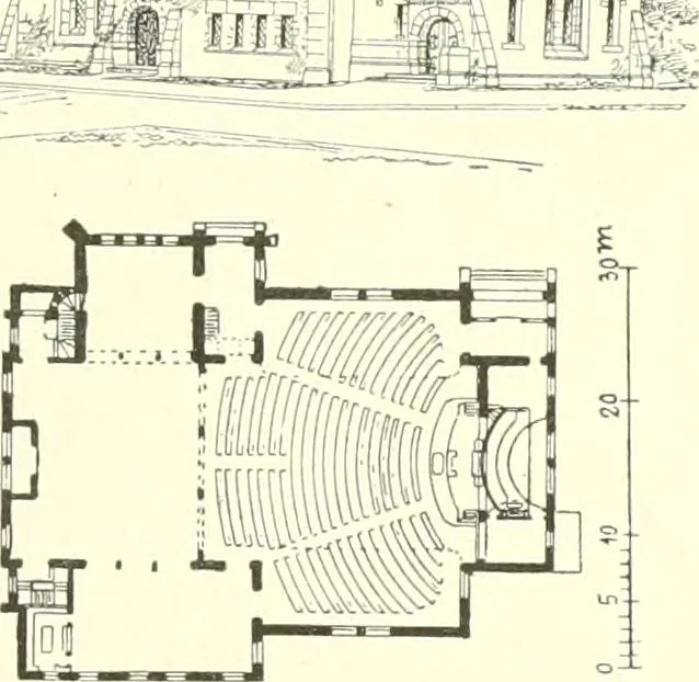 An illustration from Der Kirchenbau des Protestantismus von der Reformation bis zur Gegenwart, hrsg. von der Vereinigung Berliner Architekten, 1893, leaf 533