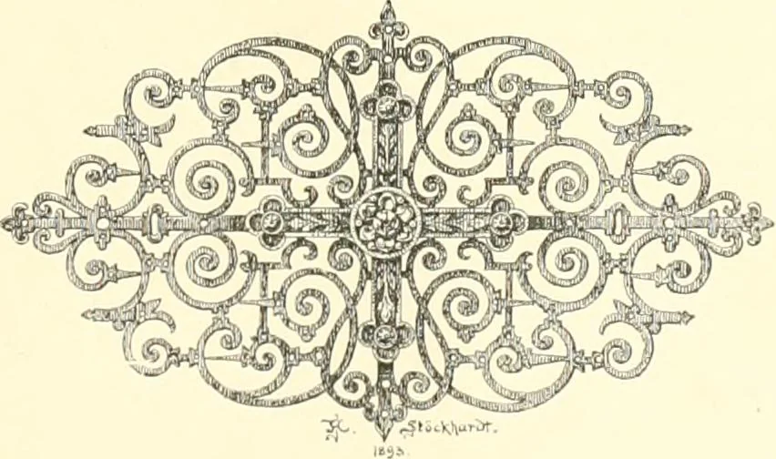 An illustration from Der Kirchenbau des Protestantismus von der Reformation bis zur Gegenwart, hrsg. von der Vereinigung Berliner Architekten, 1893, leaf 573