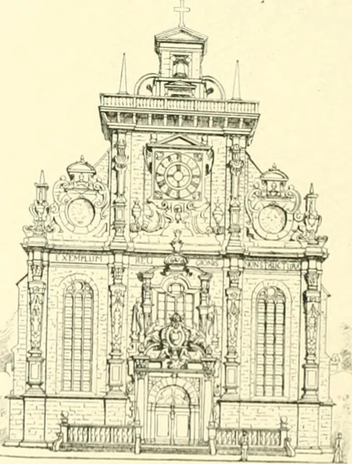 An illustration from Der Kirchenbau des Protestantismus von der Reformation bis zur Gegenwart, hrsg. von der Vereinigung Berliner Architekten, 1893, leaf 58