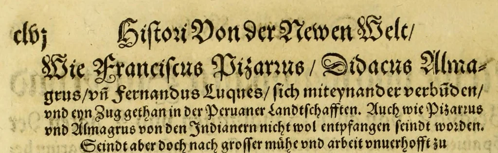 An illustration from Der Newenn Weldt vnd indianischen Königreichs, newe vnnd wahrhaffte History, : von allen Geschichten, Handlungen, Thaten, strengem vnnd ernstlichem Regiment der Spanier gegen den Indianern, vngläublichem grossem gut ..., 1579, leaf 168
