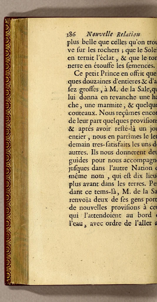 An illustration from Dernieres decouvertes dans l'Amerique septentrionale de M. de La Sale;, 1697, leaf 196