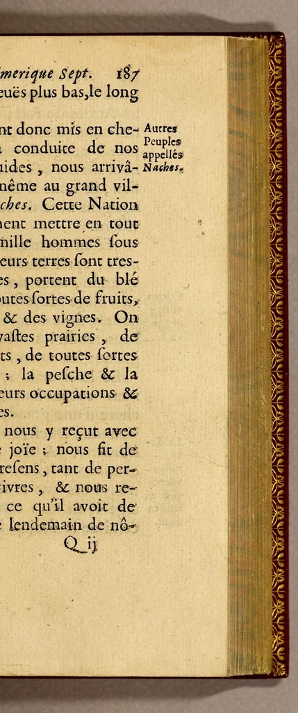 An illustration from Dernieres decouvertes dans l'Amerique septentrionale de M. de La Sale;, 1697, leaf 197