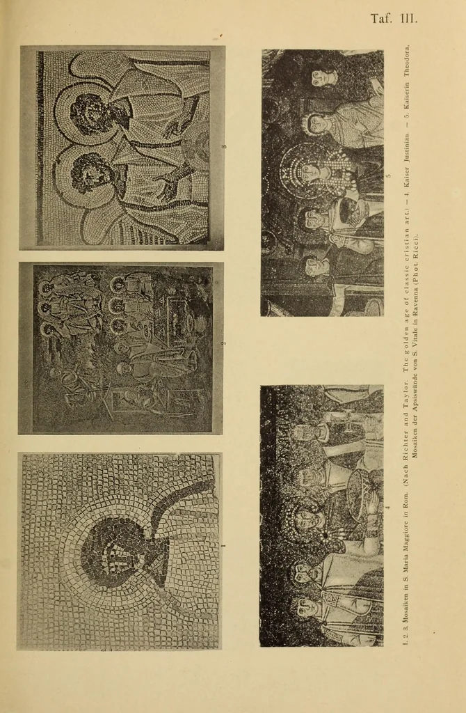 An illustration from Der Nimbus und verwandte Attribute in der frühchristlichen Kunst, 1905, leaf 163