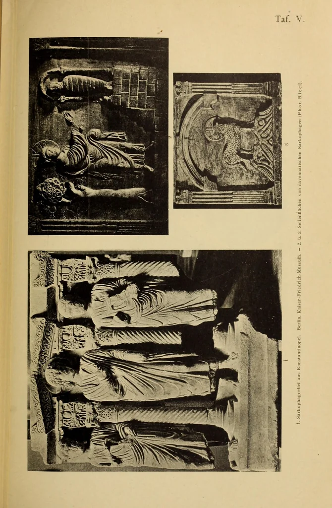 An illustration from Der Nimbus und verwandte Attribute in der frühchristlichen Kunst, 1905, leaf 167