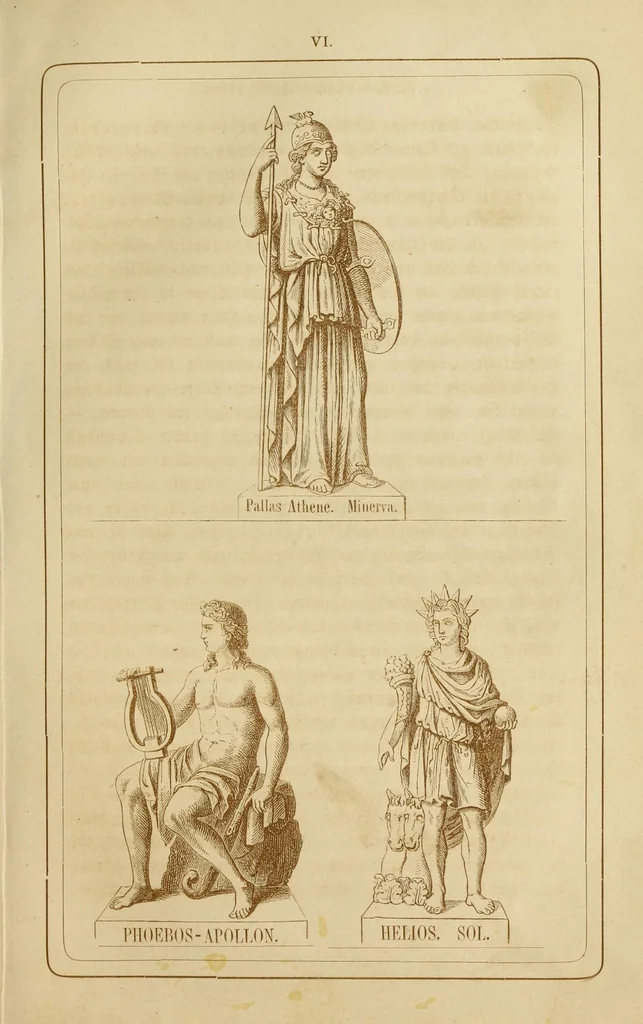 An illustration from Der Olymp, oder, Mythologie der Griechen und Römer : mit Einschluss der aegyptischen, nordischen und indischen Götterlehre : zum Selbtsunterricht für die erwachsene Jugend und angehende Künstler, sowie für höhere Lehranstalten, 1868, leaf 133