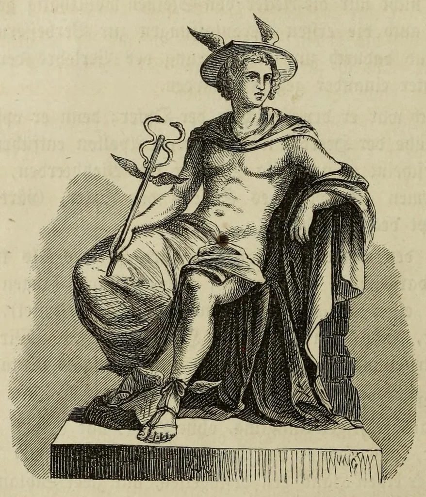 An illustration from Der Olymp, oder, Mythologie der Griechen und Römer : mit Einschluss der aegyptischen, nordischen und indischen Götterlehre : zum Selbtsunterricht für die erwachsene Jugend und angehende Künstler, sowie für höhere Lehranstalten, 1868, leaf 178