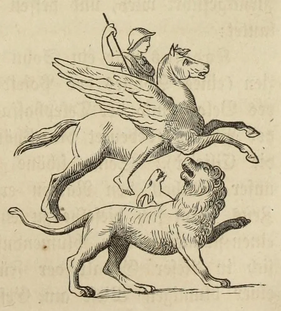 An illustration from Der Olymp, oder, Mythologie der Griechen und Römer : mit Einschluss der aegyptischen, nordischen und indischen Götterlehre : zum Selbtsunterricht für die erwachsene Jugend und angehende Künstler, sowie für höhere Lehranstalten, 1868, leaf 305