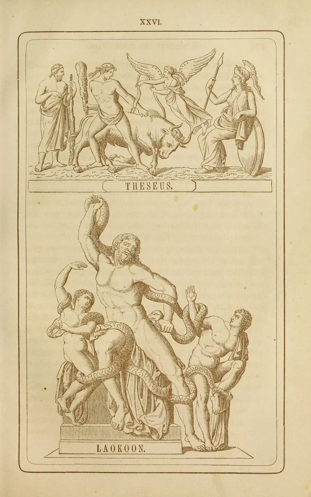 An illustration from Der Olymp, oder, Mythologie der Griechen und Römer : mit Einschluss der aegyptischen, nordischen und indischen Götterlehre : zum Selbtsunterricht für die erwachsene Jugend und angehende Künstler, sowie für höhere Lehranstalten, 1868, leaf 341