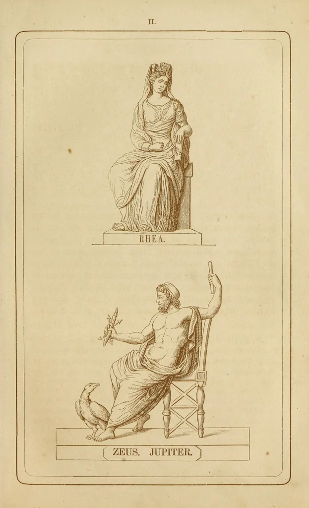An illustration from Der Olymp, oder, Mythologie der Griechen und Römer : mit Einschluss der aegyptischen, nordischen und indischen Götterlehre : zum Selbtsunterricht für die erwachsene Jugend und angehende Künstler, sowie für höhere Lehranstalten, 1868, leaf 69
