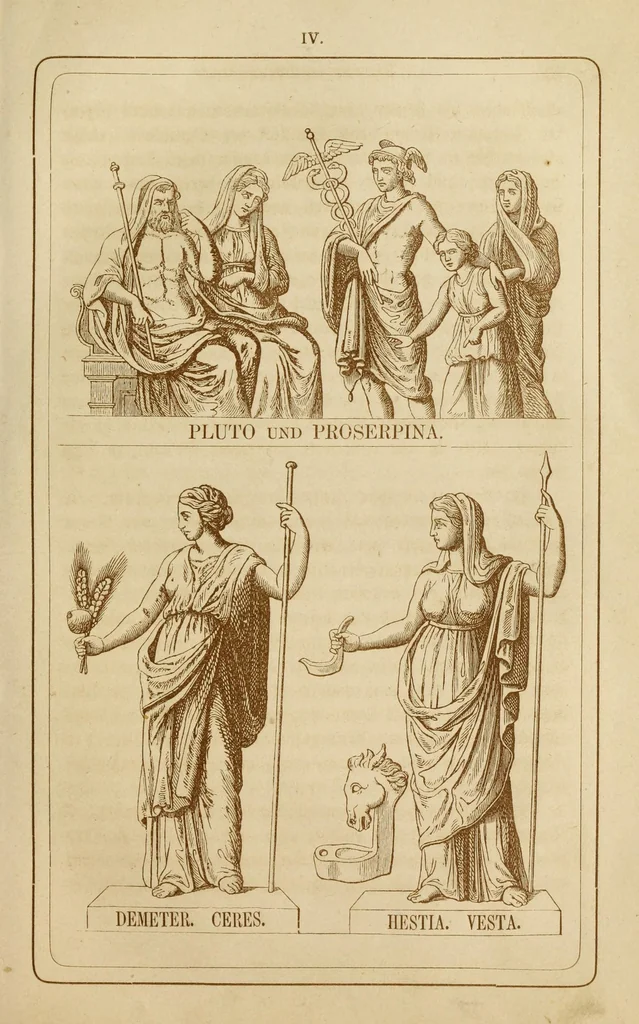 An illustration from Der Olymp, oder, Mythologie der Griechen und Römer : mit Einschluss der aegyptischen, nordischen und indischen Götterlehre : zum Selbtsunterricht für die erwachsene Jugend und angehende Künstler, sowie für höhere Lehranstalten, 1868, leaf 97