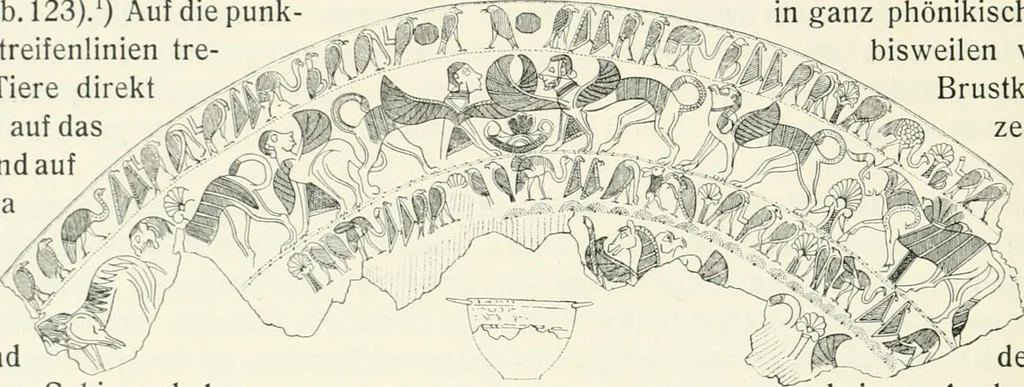An illustration from Der Orient und die frühgriechische Kunst, 1912, leaf 129