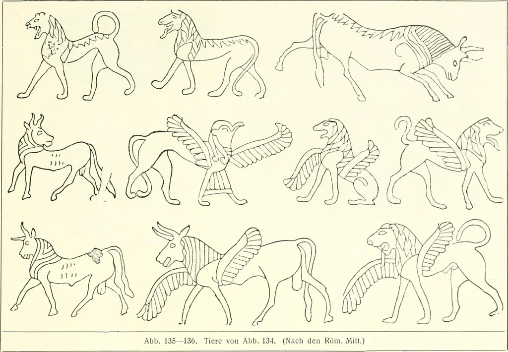 An illustration from Der Orient und die frühgriechische Kunst, 1912, leaf 136