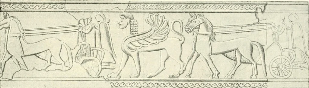 An illustration from Der Orient und die frühgriechische Kunst, 1912, leaf 154