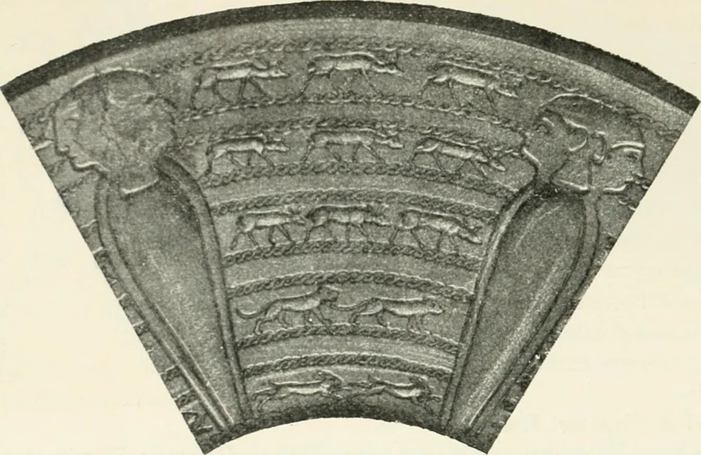 An illustration from Der Orient und die frühgriechische Kunst, 1912, leaf 19
