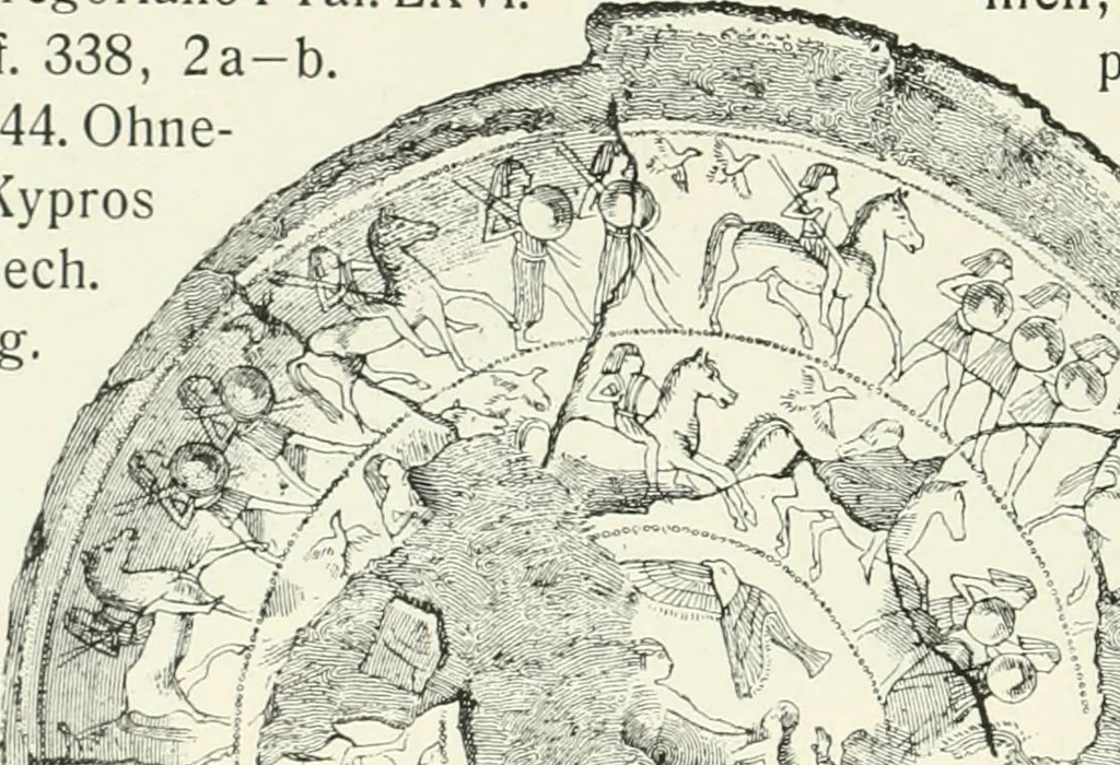 An illustration from Der Orient und die frühgriechische Kunst, 1912, leaf 37