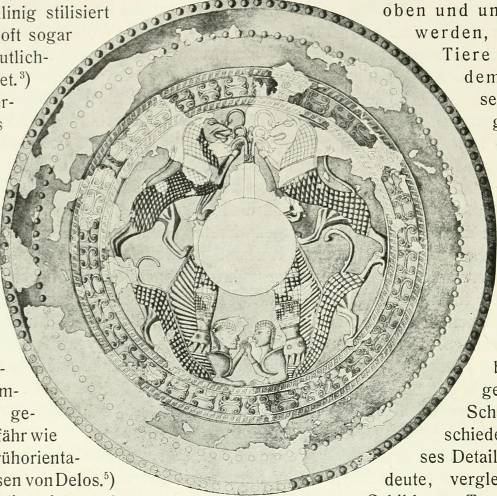 An illustration from Der Orient und die frühgriechische Kunst, 1912, leaf 89