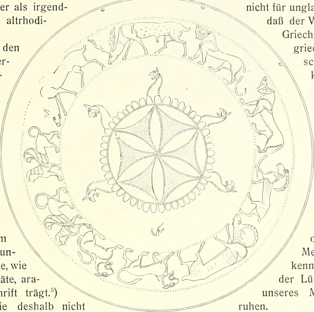 An illustration from Der Orient und die frühgriechische Kunst, 1912, leaf 98