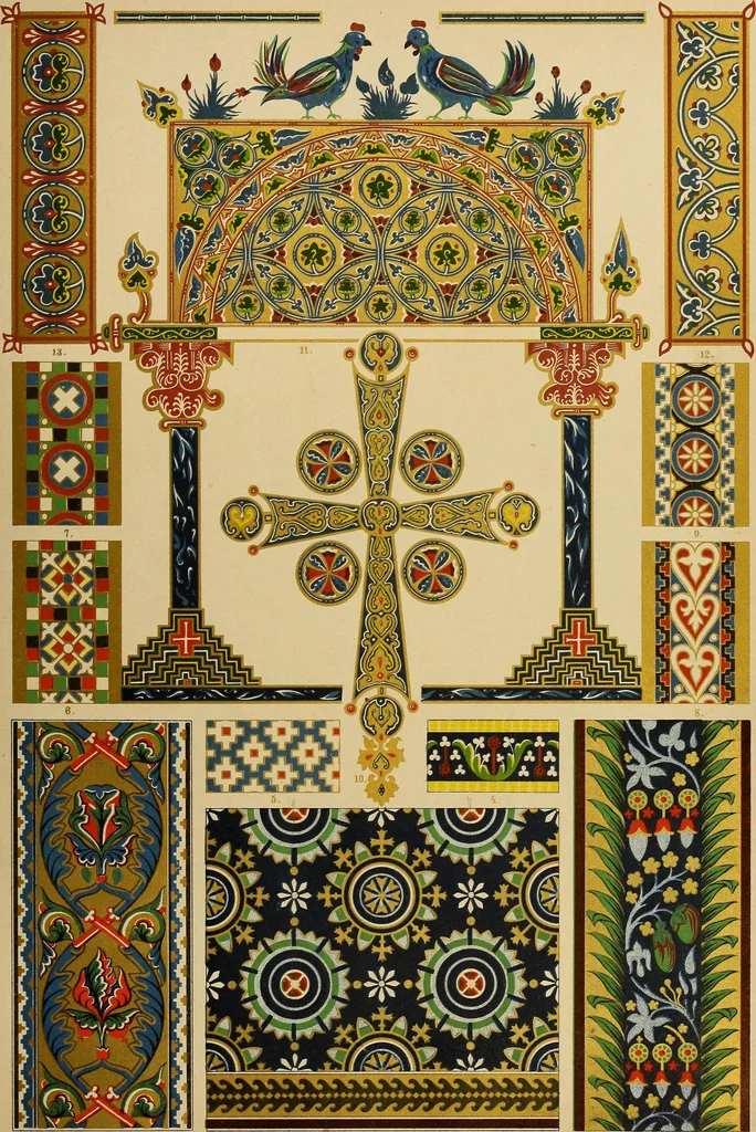 An illustration from Der Ornamentenschatz; ein Musterbuch stilvoller Ornamente aus allen Kunstepochen, 1887, leaf 101