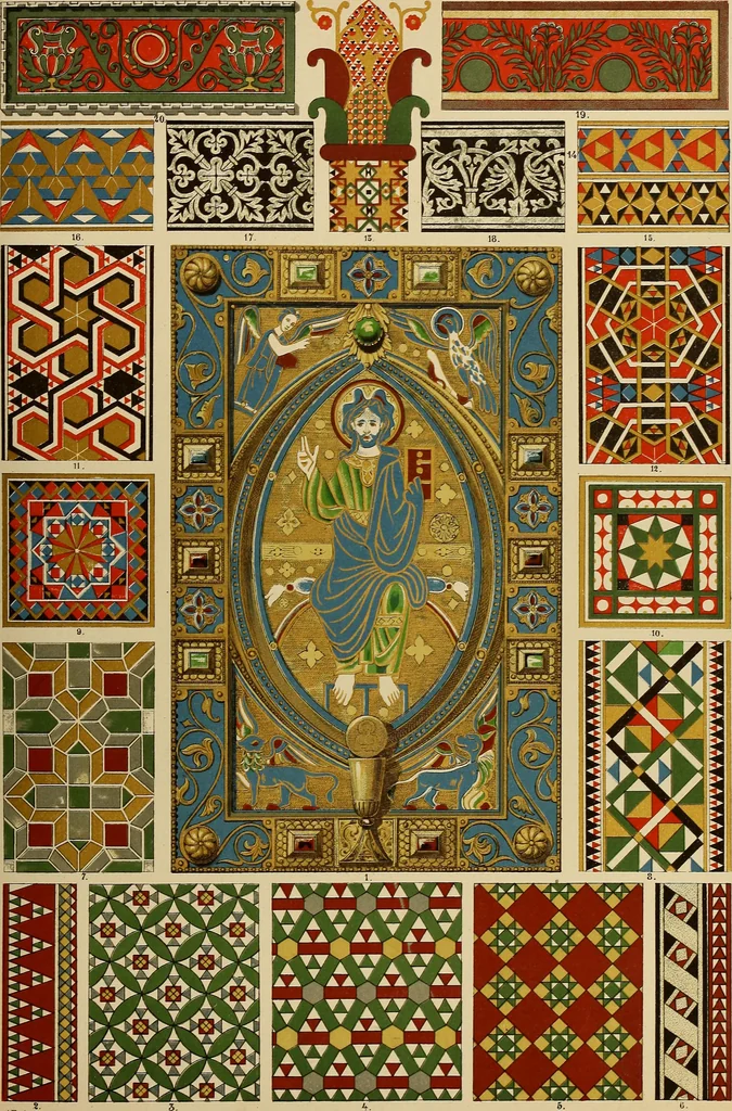 An illustration from Der Ornamentenschatz; ein Musterbuch stilvoller Ornamente aus allen Kunstepochen, 1887, leaf 103