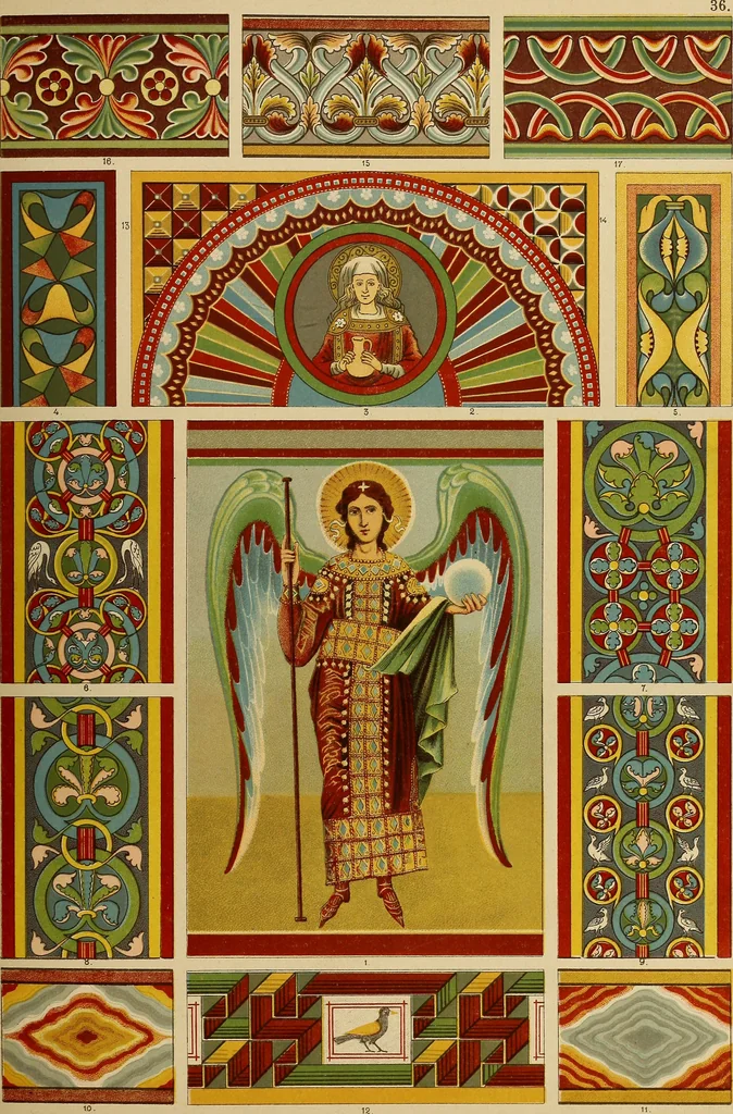 An illustration from Der Ornamentenschatz; ein Musterbuch stilvoller Ornamente aus allen Kunstepochen, 1887, leaf 115
