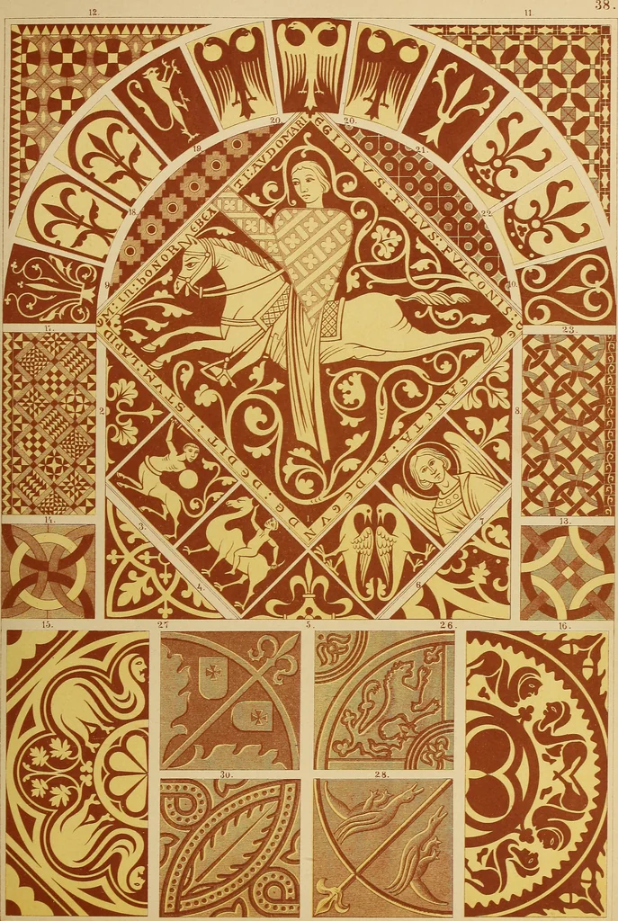 An illustration from Der Ornamentenschatz; ein Musterbuch stilvoller Ornamente aus allen Kunstepochen, 1887, leaf 121