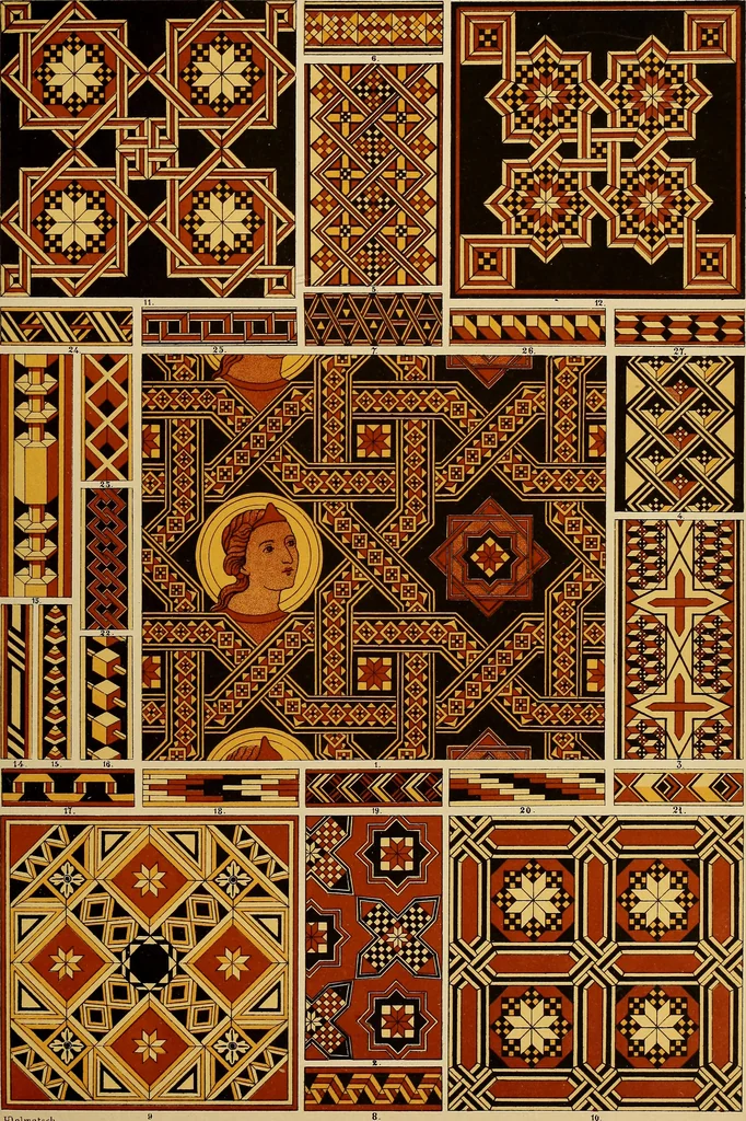 An illustration from Der Ornamentenschatz; ein Musterbuch stilvoller Ornamente aus allen Kunstepochen, 1887, leaf 123