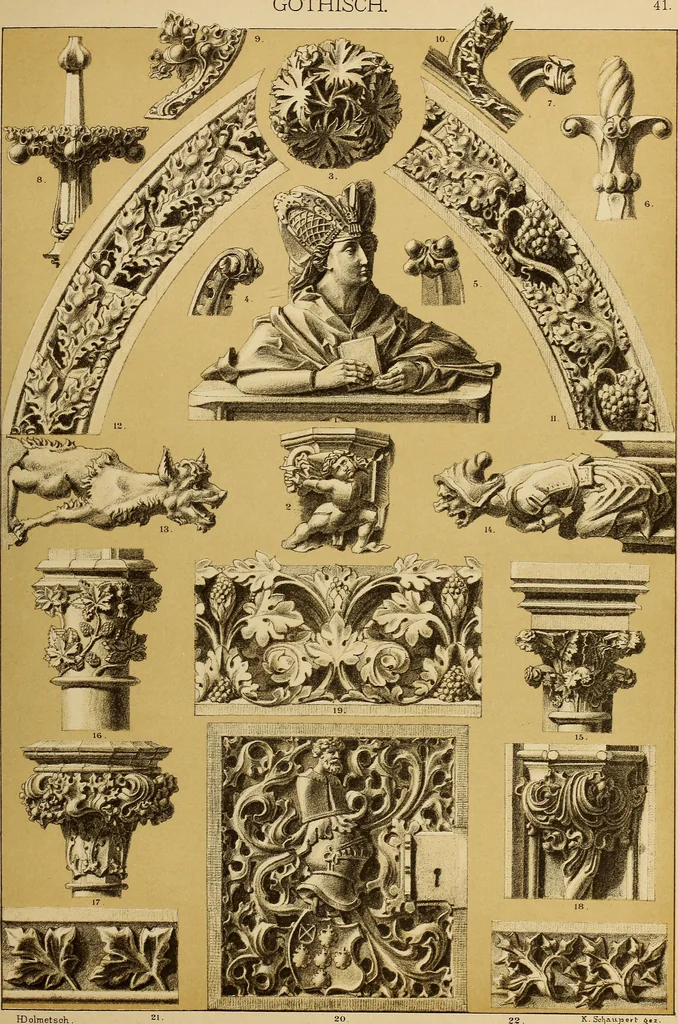 An illustration from Der Ornamentenschatz; ein Musterbuch stilvoller Ornamente aus allen Kunstepochen, 1887, leaf 129