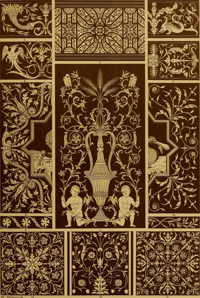 An illustration from Der Ornamentenschatz; ein Musterbuch stilvoller Ornamente aus allen Kunstepochen, 1887, leaf 151