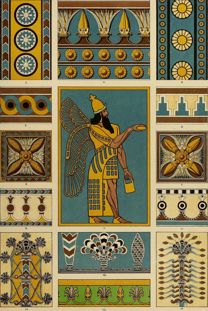 An illustration from Der Ornamentenschatz; ein Musterbuch stilvoller Ornamente aus allen Kunstepochen, 1887, leaf 17