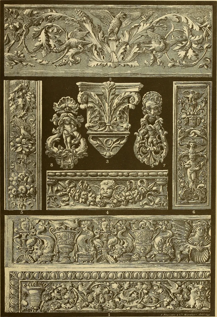 An illustration from Der Ornamentenschatz; ein Musterbuch stilvoller Ornamente aus allen Kunstepochen, 1887, leaf 175