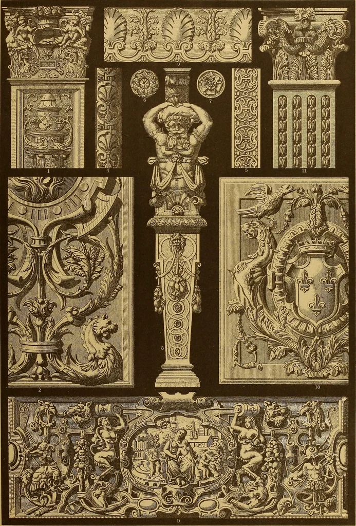 An illustration from Der Ornamentenschatz; ein Musterbuch stilvoller Ornamente aus allen Kunstepochen, 1887, leaf 193
