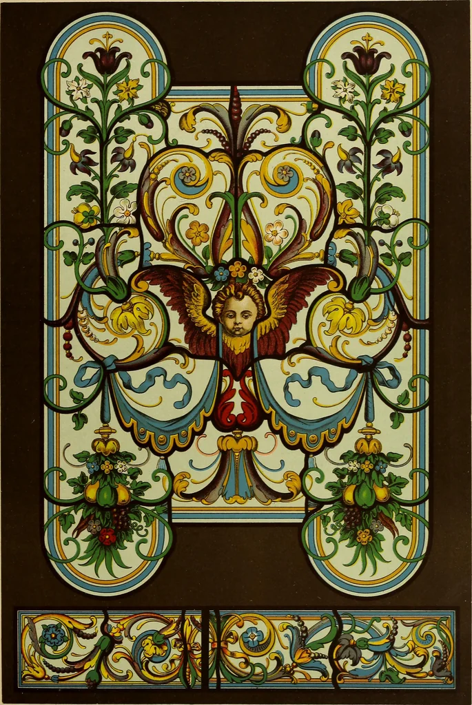 An illustration from Der Ornamentenschatz; ein Musterbuch stilvoller Ornamente aus allen Kunstepochen, 1887, leaf 217