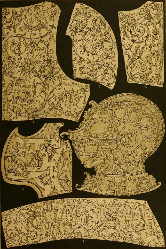 An illustration from Der Ornamentenschatz; ein Musterbuch stilvoller Ornamente aus allen Kunstepochen, 1887, leaf 219