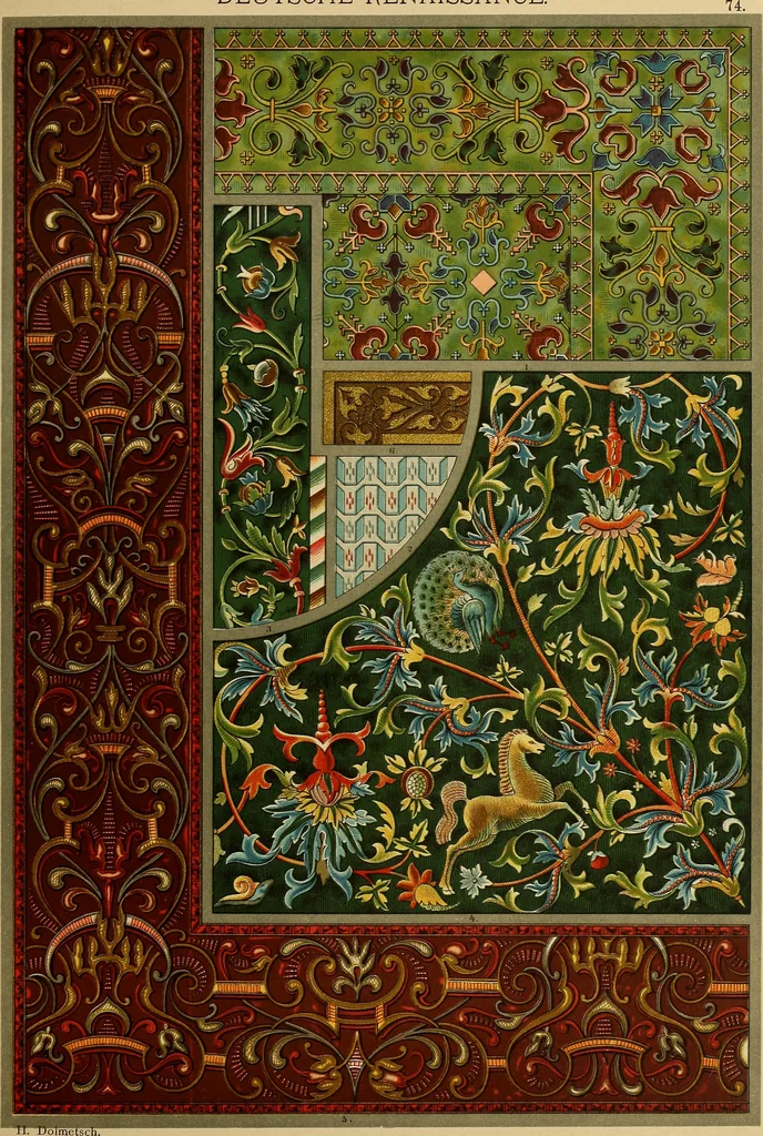 An illustration from Der Ornamentenschatz; ein Musterbuch stilvoller Ornamente aus allen Kunstepochen, 1887, leaf 229