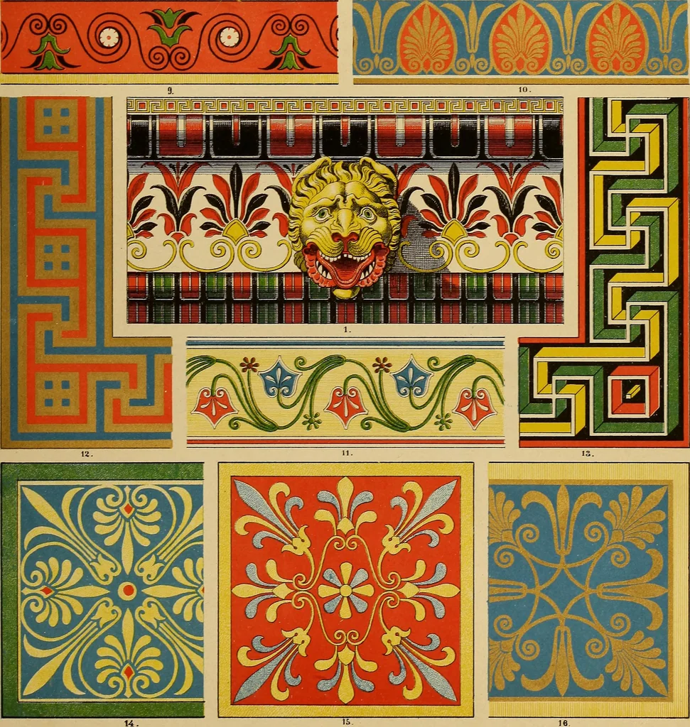 An illustration from Der Ornamentenschatz; ein Musterbuch stilvoller Ornamente aus allen Kunstepochen, 1887, leaf 23