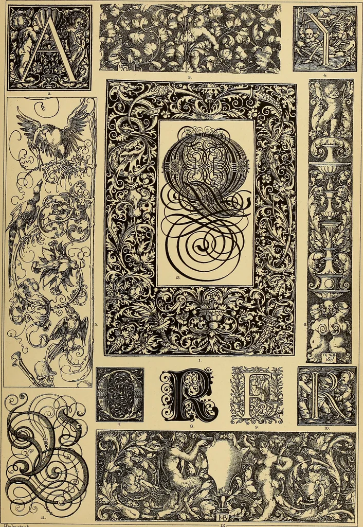 An illustration from Der Ornamentenschatz; ein Musterbuch stilvoller Ornamente aus allen Kunstepochen, 1887, leaf 231