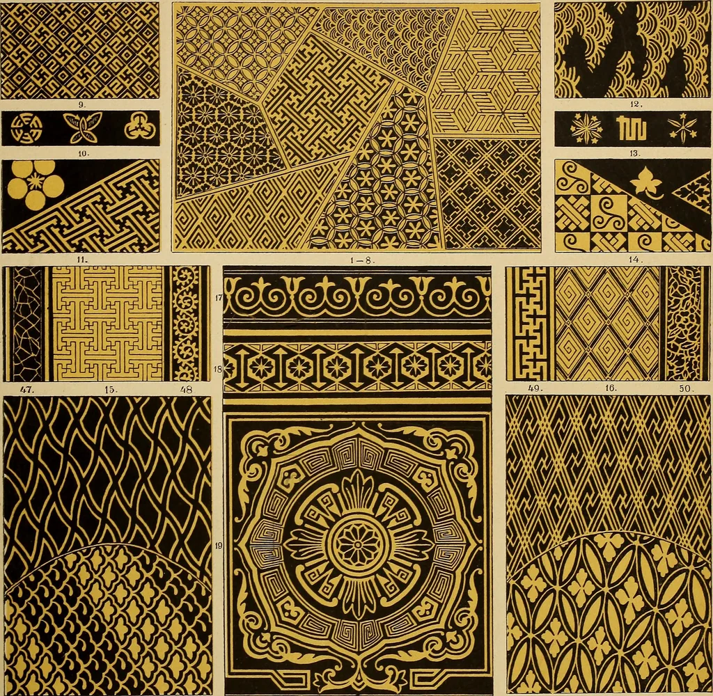 An illustration from Der Ornamentenschatz; ein Musterbuch stilvoller Ornamente aus allen Kunstepochen, 1887, leaf 47