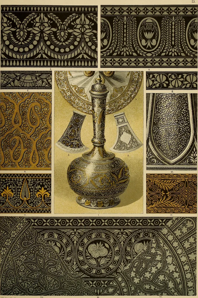 An illustration from Der Ornamentenschatz; ein Musterbuch stilvoller Ornamente aus allen Kunstepochen, 1887, leaf 53
