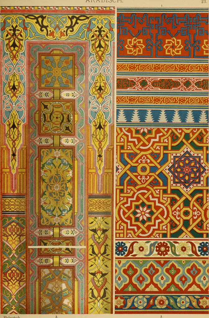 An illustration from Der Ornamentenschatz; ein Musterbuch stilvoller Ornamente aus allen Kunstepochen, 1887, leaf 77