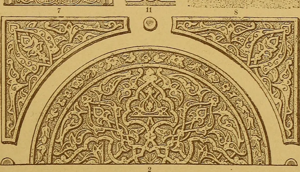 An illustration from Der Ornamentenschatz; ein Musterbuch stilvoller Ornamente aus allen Kunstepochen, 1887, leaf 87