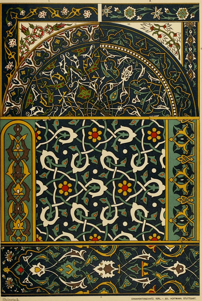 An illustration from Der Ornamentenschatz; ein Musterbuch stilvoller Ornamente aus allen Kunstepochen, 1887, leaf 95