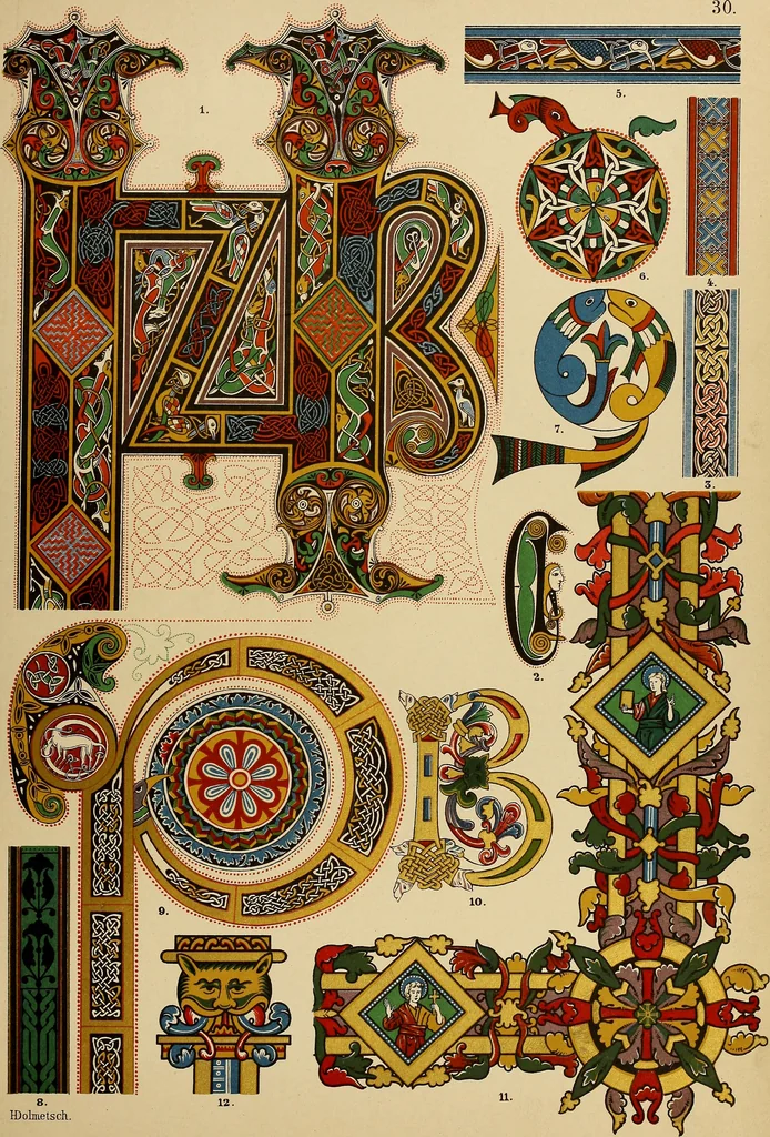 An illustration from Der Ornamentenschatz; ein Musterbuch stilvoller Ornamente aus allen Kunstepochen, 1887, leaf 99