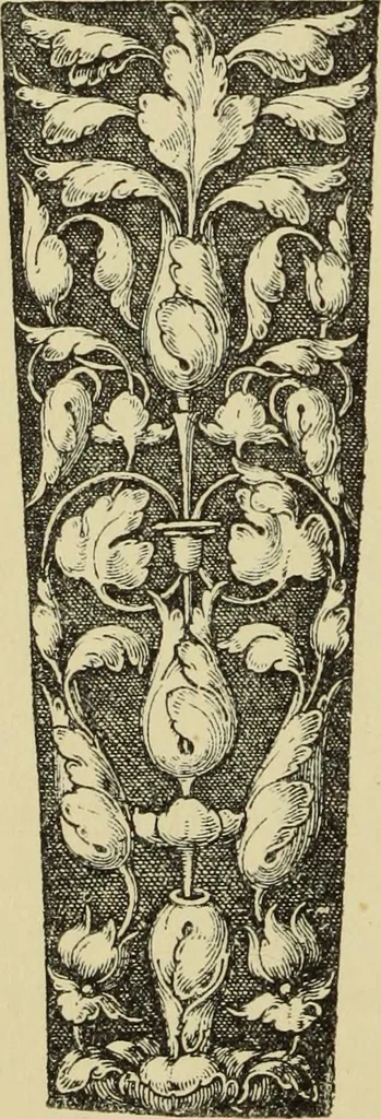 An illustration from Der Ornamentstich der deutschen Frührenaissance : nach seinem sachlichen Inhalt, 1888, leaf 124