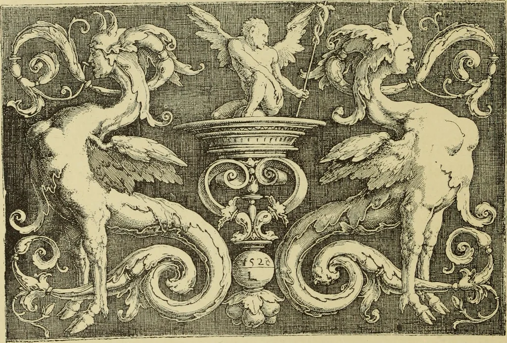 An illustration from Der Ornamentstich der deutschen Frührenaissance : nach seinem sachlichen Inhalt, 1888, leaf 182