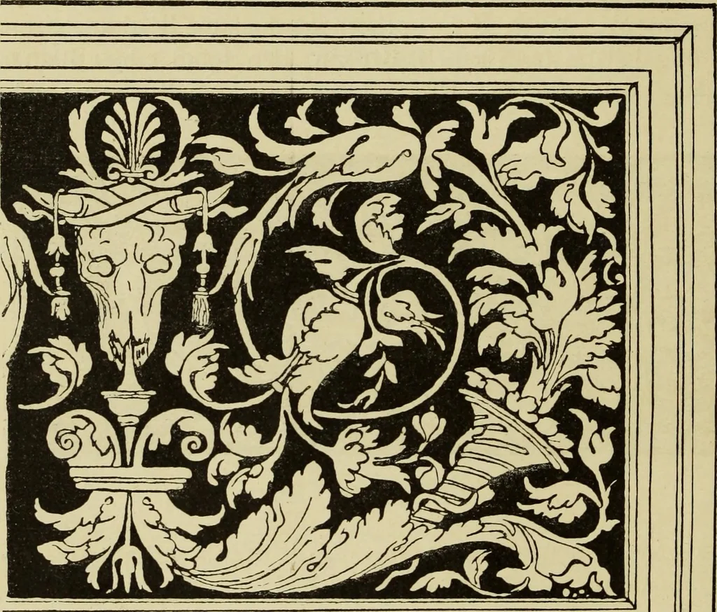 An illustration from Der Ornamentstich der deutschen Frührenaissance : nach seinem sachlichen Inhalt, 1888, leaf 196