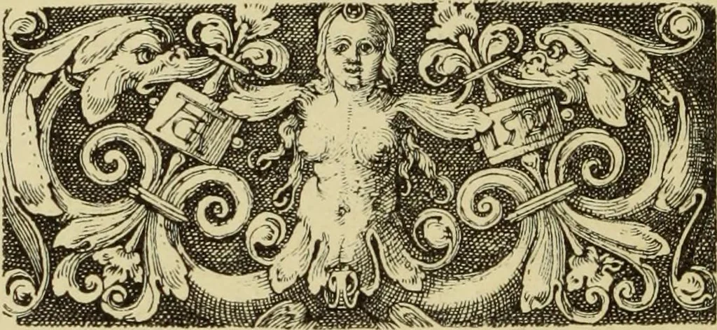 An illustration from Der Ornamentstich der deutschen Frührenaissance : nach seinem sachlichen Inhalt, 1888, leaf 202