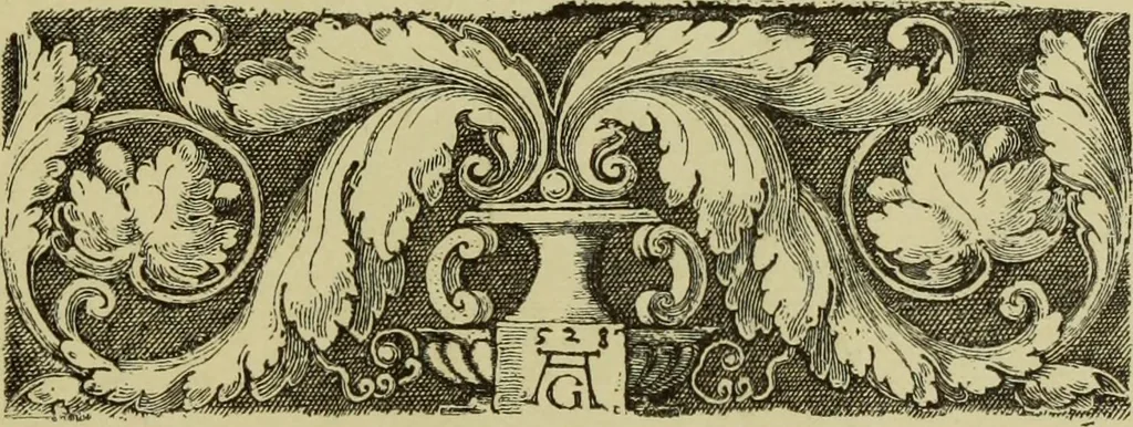 An illustration from Der Ornamentstich der deutschen Frührenaissance : nach seinem sachlichen Inhalt, 1888, leaf 203