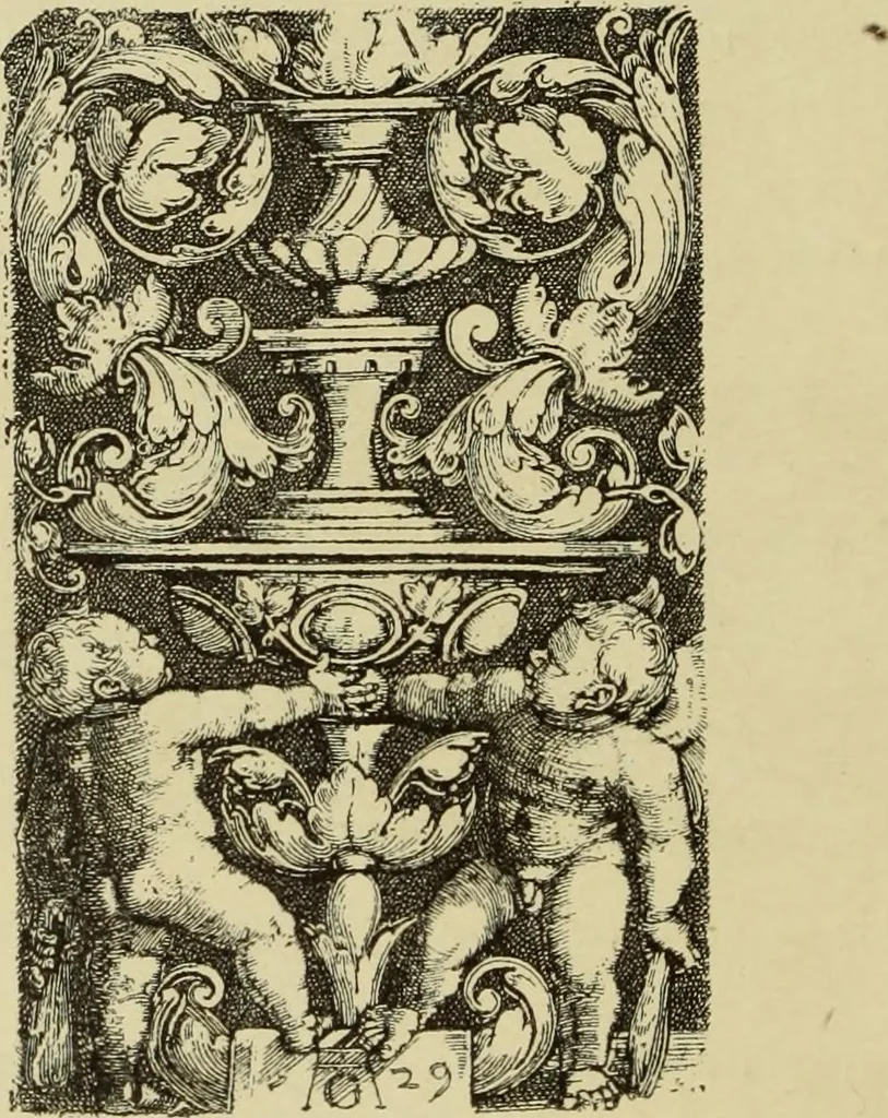 An illustration from Der Ornamentstich der deutschen Frührenaissance : nach seinem sachlichen Inhalt, 1888, leaf 204